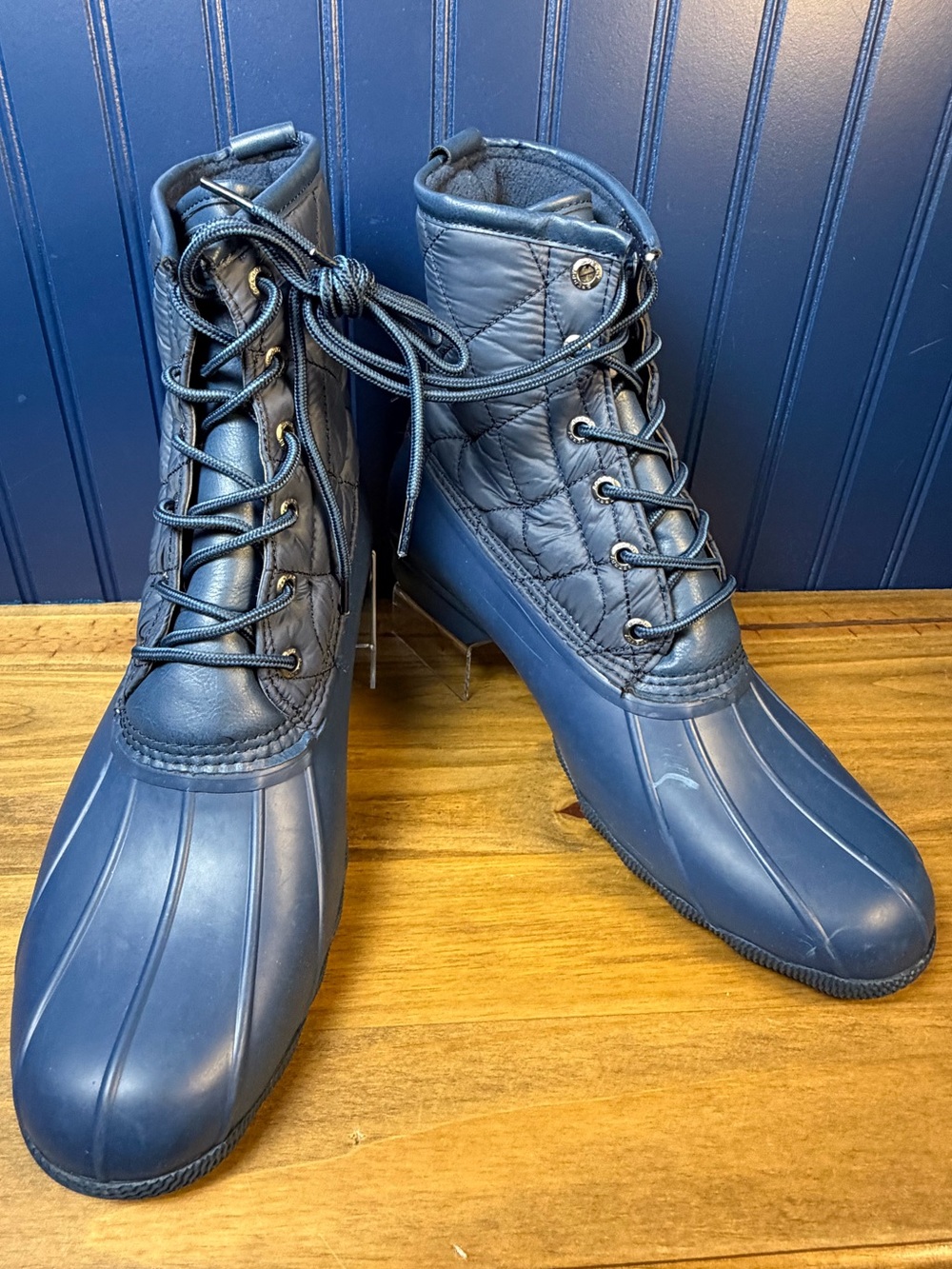 Sperry Men’s Cold Bay Quilted Duck Boots Navy Blue Waterproof Size 12